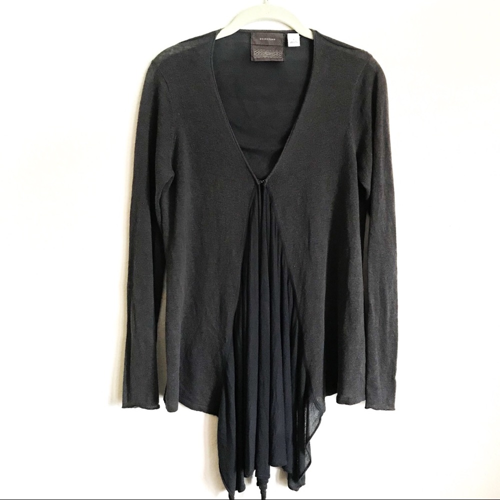 Anthropologie Guinevere Gray Open Cardigan